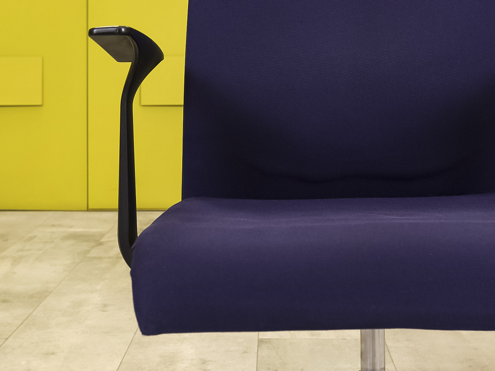 Конференц кресло для переговорной  Steelcase Ткань Синий Германия  КНТН-12026