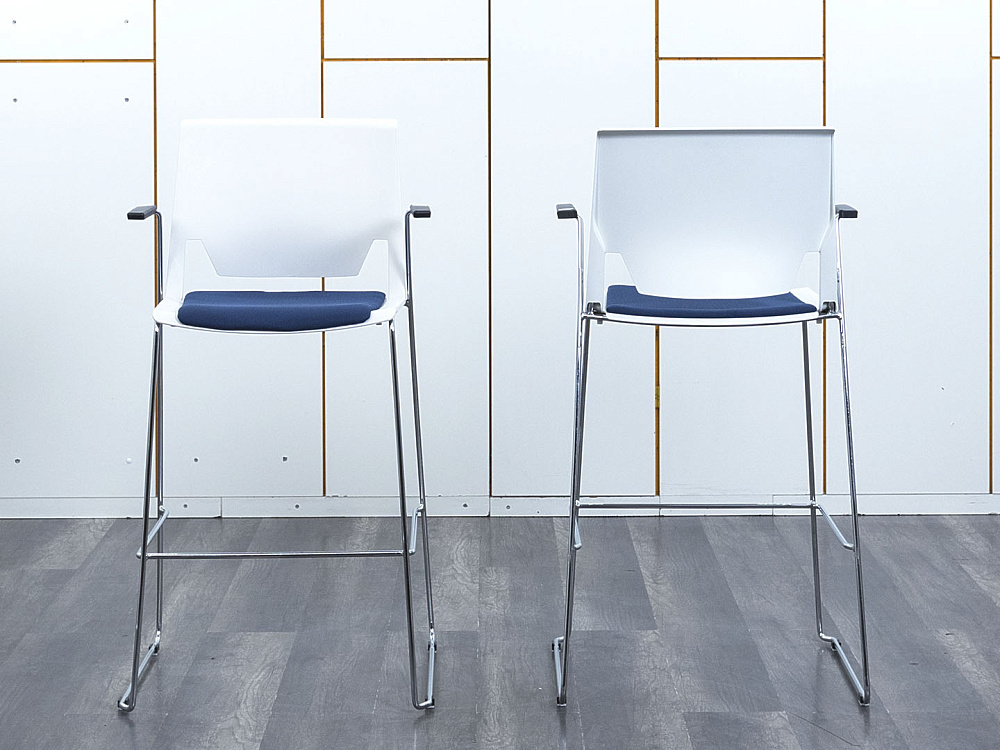 Барный стул Haworth Ткань Синий   (УДТН-20063)