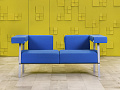 Офисный диван BENE 1750x790 Ткань Синий Австрия_ДНТН-180723
