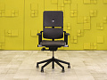 Офисное кресло руководителя на колесах Please 2 Ergonomik Steelcase Кожа Серый Франция  КРКС-03035