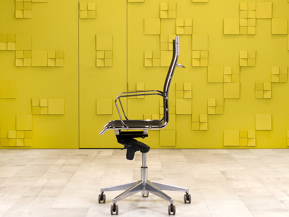 Офисное кресло руководителя на колесах ICE Executive Sitland Сетка Чёрный Италия_КРТЧ-131123