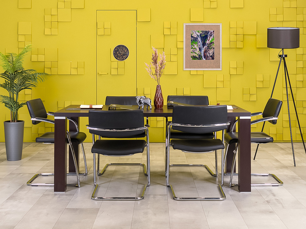 Офисный стол для переговоров 1800x900x730 Шпон Венге Импорт_СГПЕ-231223