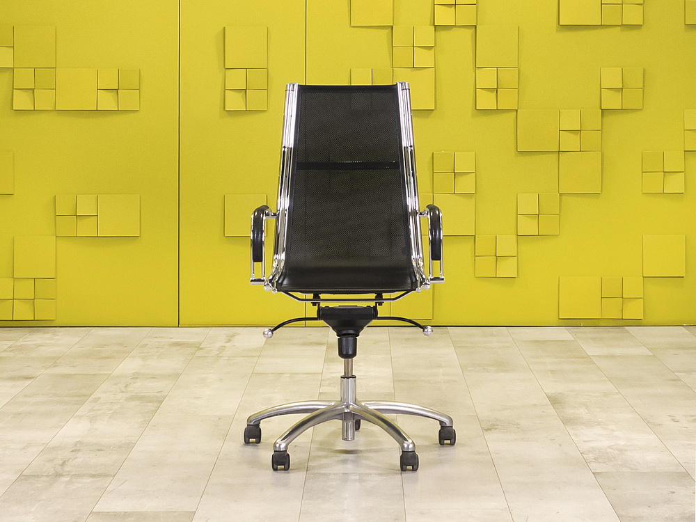 Офисное кресло руководителя на колесах Sitland Экокожа Чёрный Италия_КРКЧ-120924