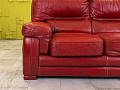 Диван и 2 кресла TS SALOTTI 1600x900 Кожа Красный Италия_ДНККК-241123