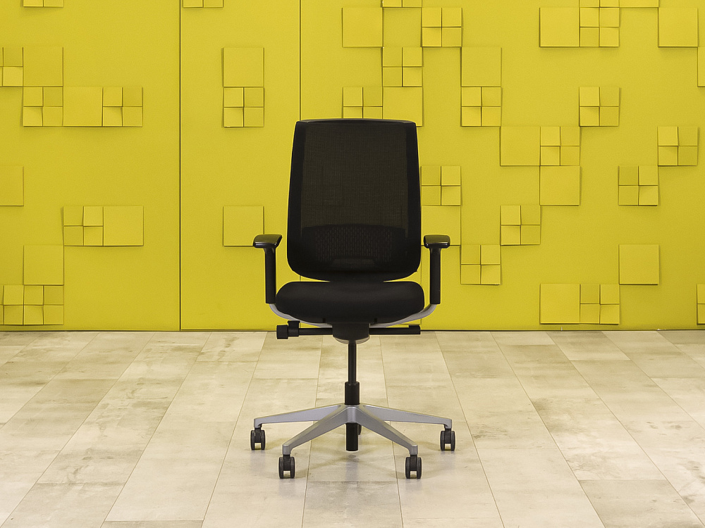 Офисное кресло для персонала на колесах Reply Steelcase Ткань Чёрный Франция  КПТЧ-30016