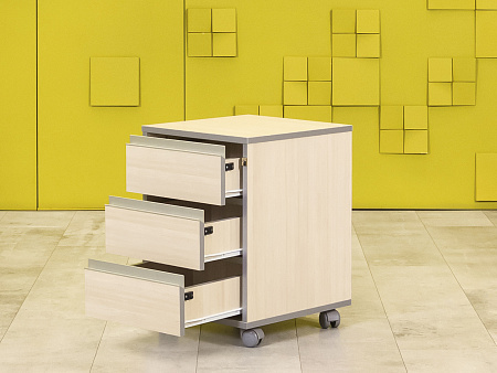 Офисная тумба выкатная ЛДСП Клен  ТВ3ЯВ-05125
