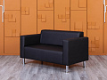 Офисный диван ДМебель Кожзам Черный   (ДНКЧ2-25094(нов))