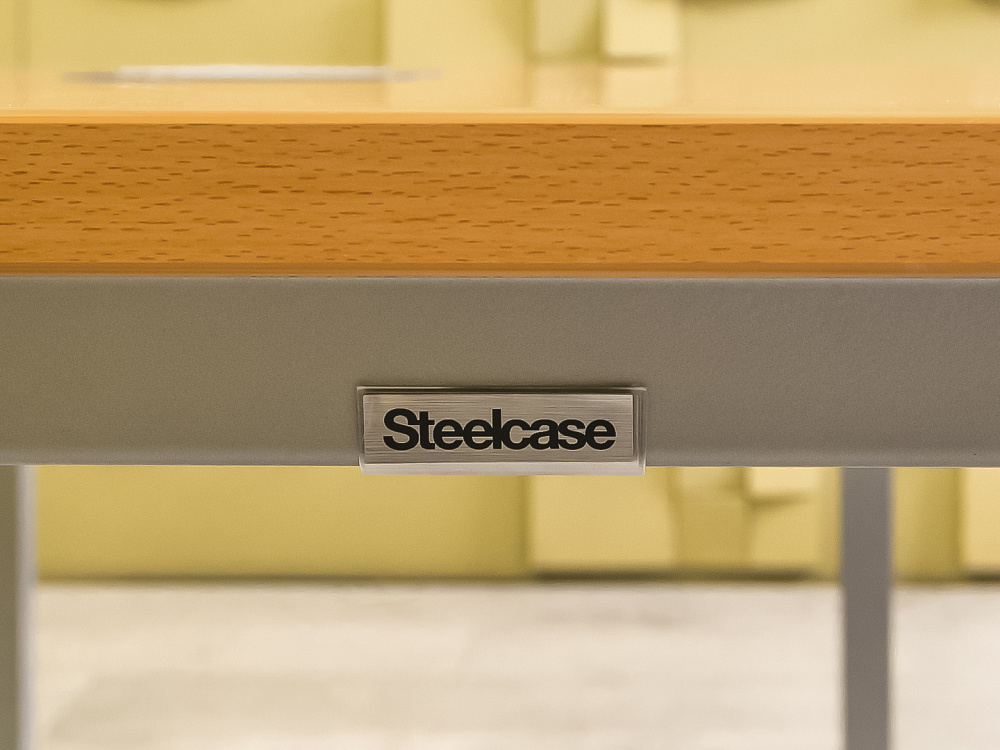 Офисный стол для переговоров Steelcase ЛДСП Ольха Франция  СГПЛ2-04026