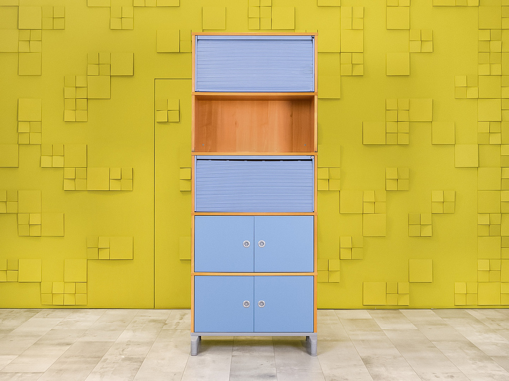Шкаф для документов офисный IKEA ЛДСП Синий Швеция  ШДКН2-20025