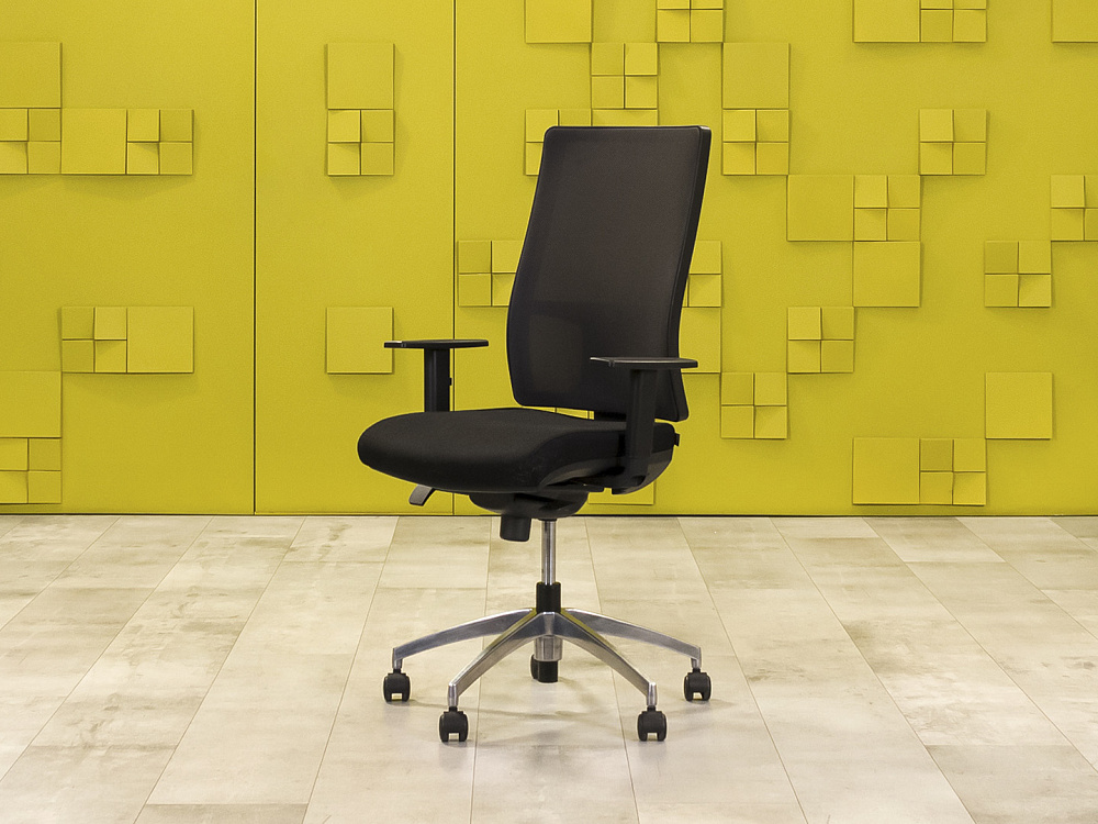 Офисное кресло для персонала на колесах Sitland Ткань Чёрный; Серый Италия_КПТЧ-140824