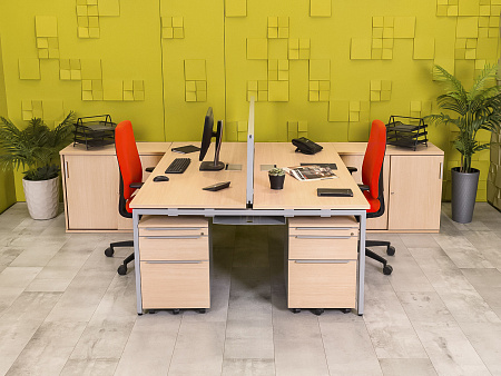 Комплект офисной мебели  HAWORTH ЛДСП Зебрано Германия  ГКЗ2-29105