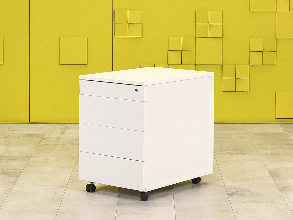 Офисная тумба выкатная  ЛДСП Белый Импорт  ТВ4ЯБ-12026