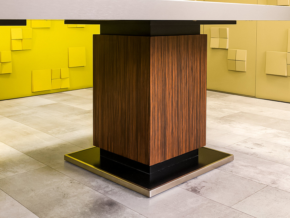 Офисный стол для переговоров Ego 2400x1200x760 ЛДСП Зебрано Италия_СГПЗ1-271123