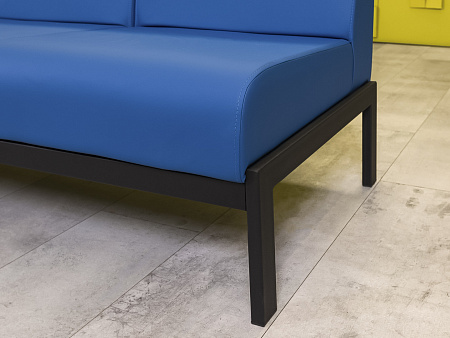 Офисный диван Лофт Сандра Кожзам Синий Россия  ДНКН-18036