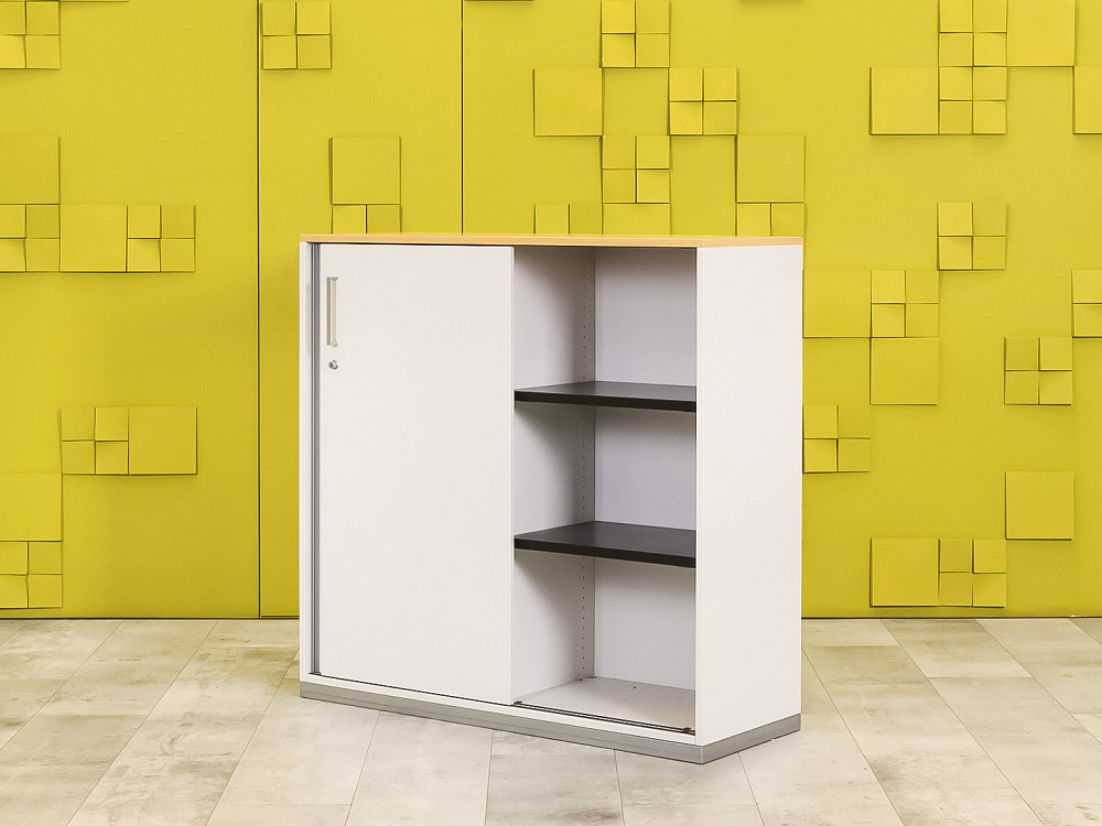 Шкаф для документов офисный Steelcase ЛДСП Белый Франция  ШД2ДБ3-04026