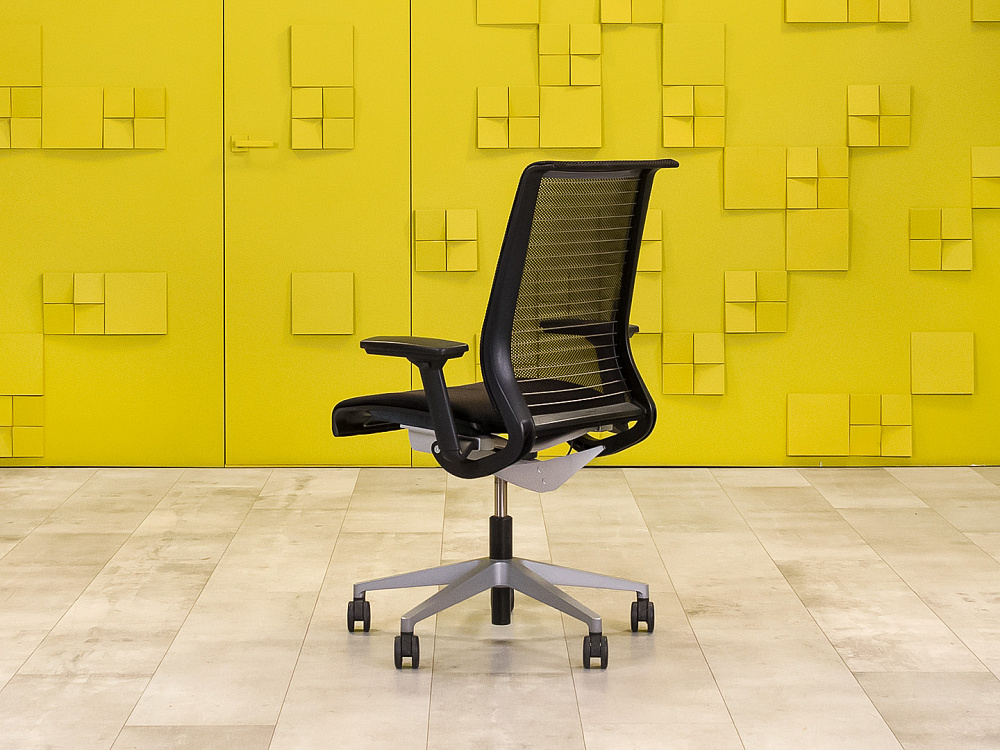 Офисное кресло для персонала на колесах Think Steelcase Ткань Чёрный Франция_КПТЧ-100924
