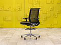 Офисное кресло для персонала на колесах Steelcase Кожа Чёрный Франция_КПКЧ-290922