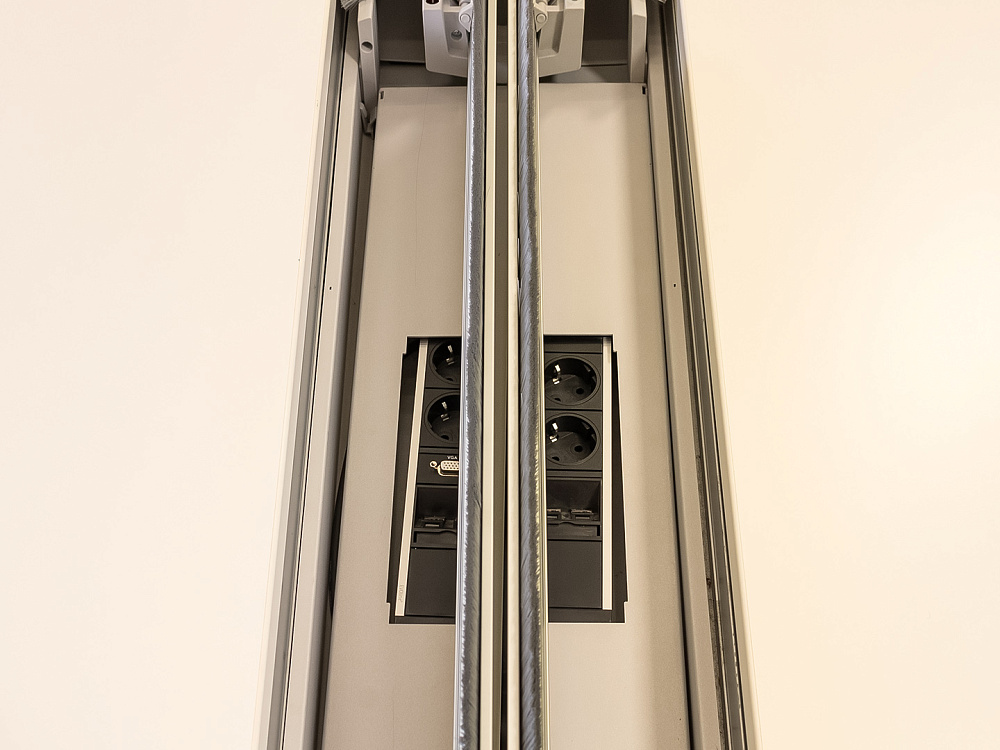 Офисный стол для переговоров Steelcase 2450x1500x720 МДФ Белый Франция_СГПБ-281223