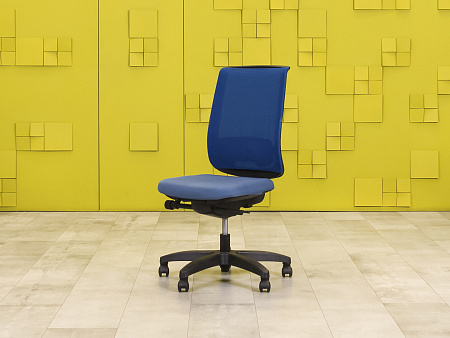 Офисное кресло для персонала на колесах Steelcase Ткань Синий Франция_КПТН-011023