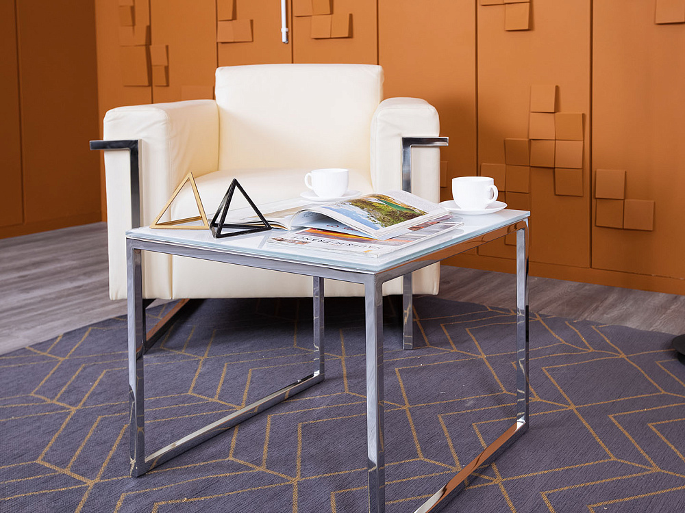 Журнальный столик  550х550х460 Стекло Прозрачный   (СЖПС-24025)