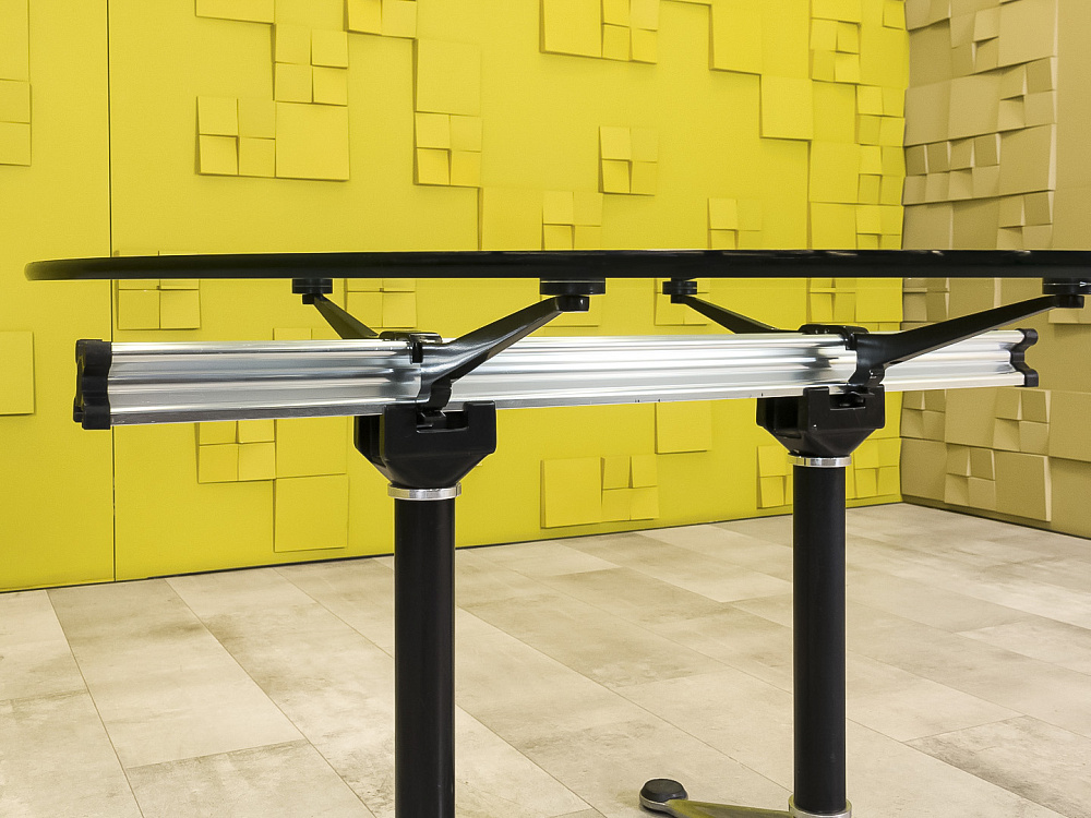 Офисный стол для переговоров Burdick Herman Miller 1200x1200x750 Стекло США_СГКС-030823