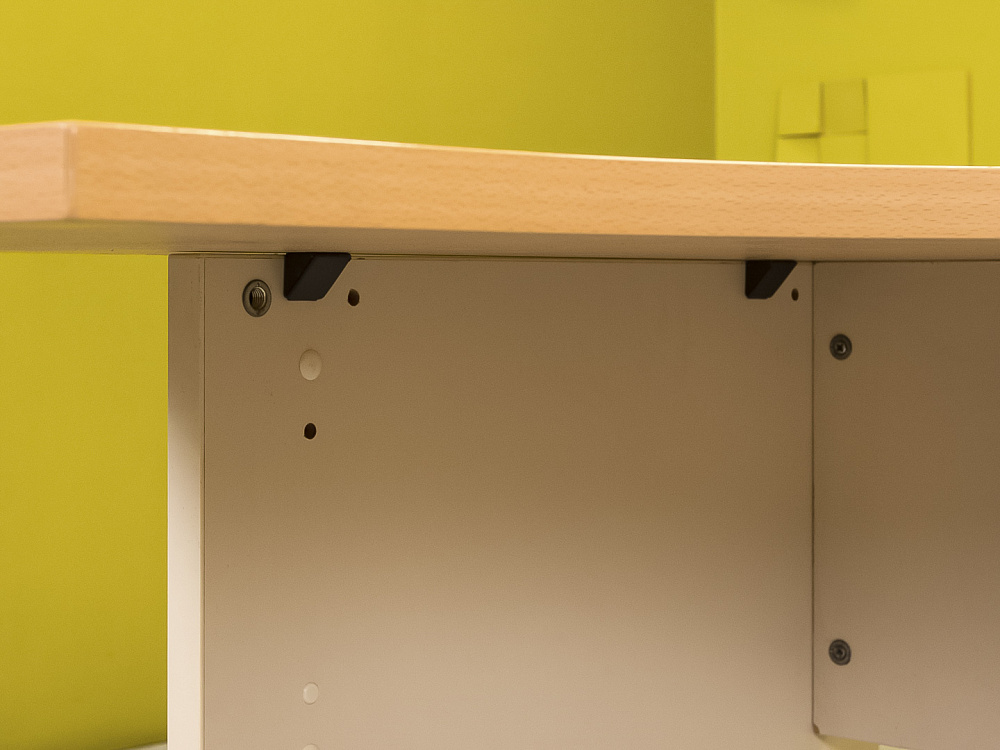 Офисный стол угловой   ЛДСП Бук Россия  СПУВ-15046