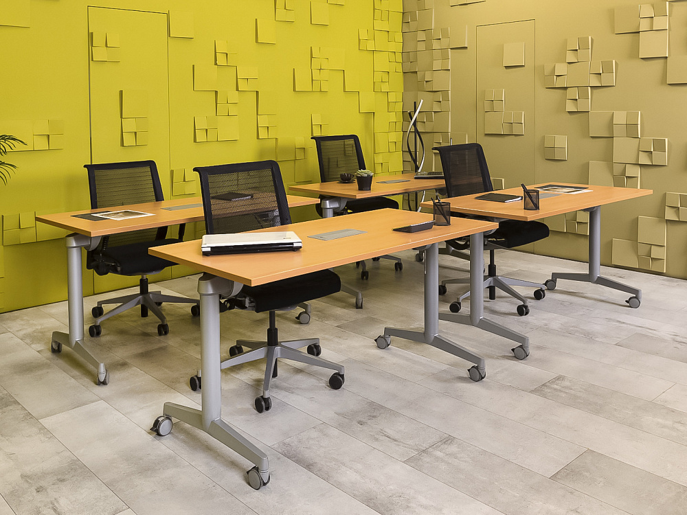 Офисный стол прямой Steelcase ЛДСП Ольха Франция  СППЛ-04026