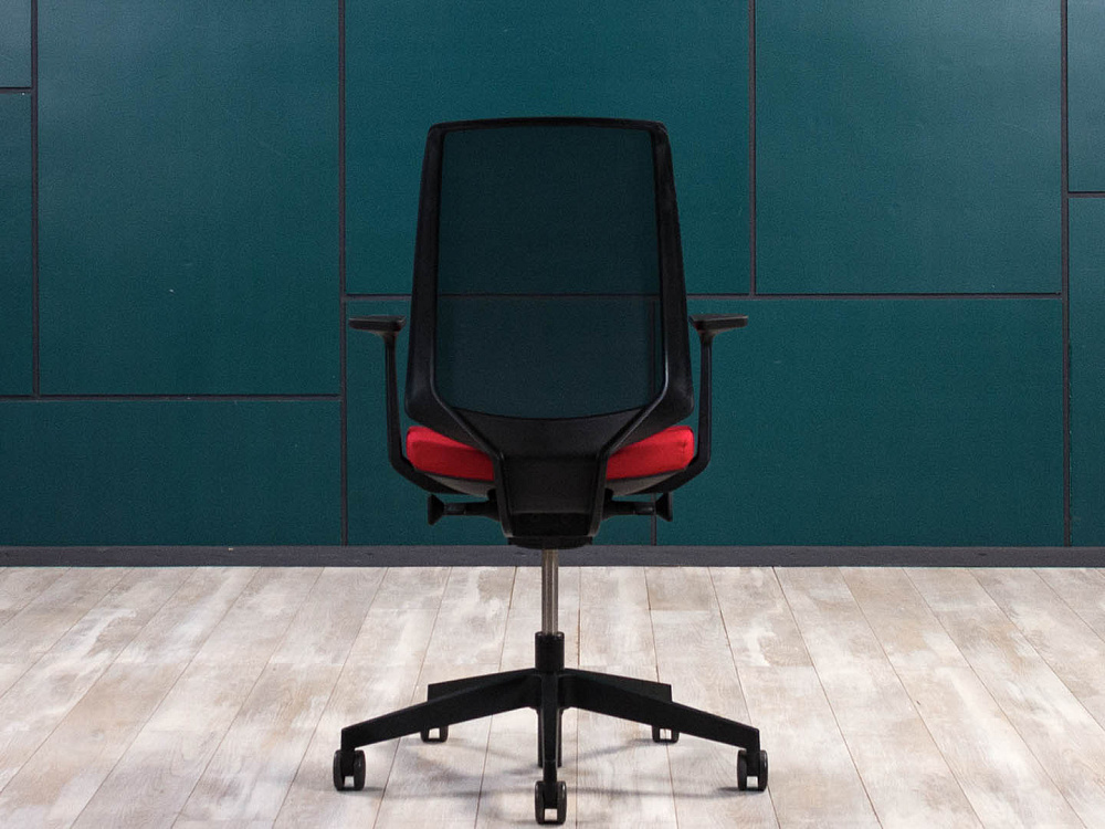 Офисное кресло для персонала на колесах Profim Ткань Красный Польша_КПТК-160323