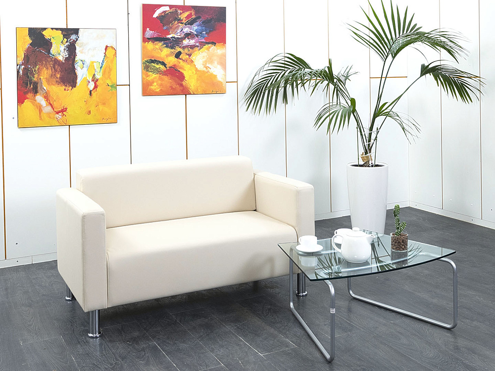 Офисный диван Май Кожзам Бежевый  Россия (ДНКБ2(Май))