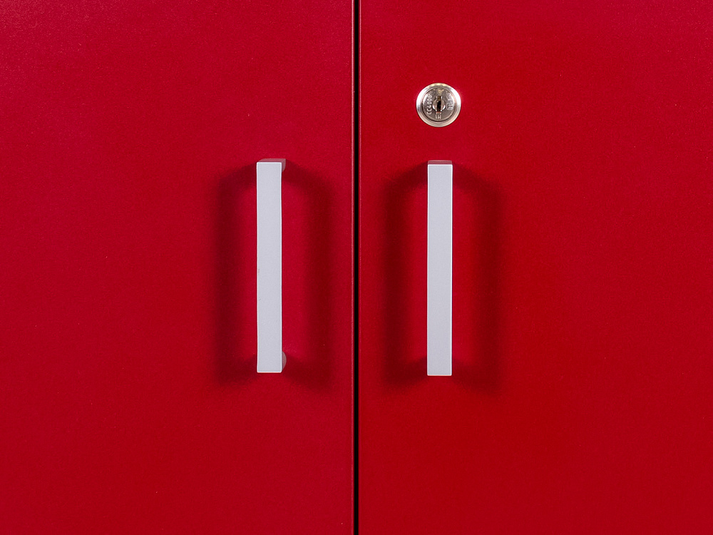 Офисная тумба для оргтехники 940x460x810 МДФ Венге; Красный Распашные дверки Импорт_ТО2ДЕ-16022
