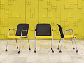 Конференц кресло для переговорной HAWORTH Ткань Жёлтый США  КНТЖ-27105