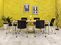 Офисный стол для переговоров Steelcase ЛДСП Ольха Франция  СГПЛ2-04026