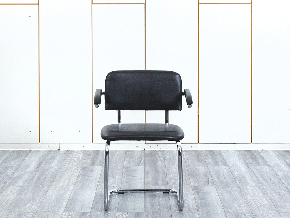 Конференц кресло для переговорной  Черный Кожзам    (УДКЧ-10073)