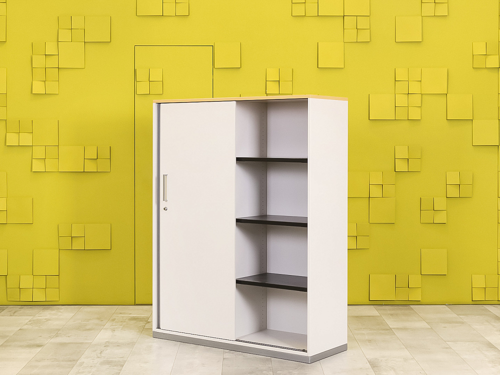 Шкаф для документов офисный Steelcase ЛДСП Белый Франция  ШД2ДБ1-04026