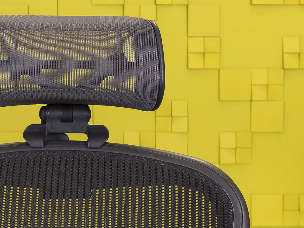Офисное кресло руководителя на колесах Aeron B Herman Miller Сетка Чёрный США  КРТЧ-02045