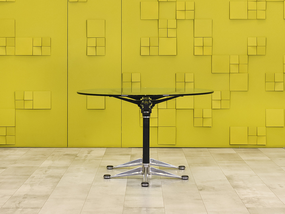 Офисный стол для переговоров Burdick Herman Miller 1200x1200x750 Стекло США_СГКС-030823