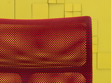 Офисное кресло руководителя на колесах Okamura Япония Кожа Красный   КРКК-15095