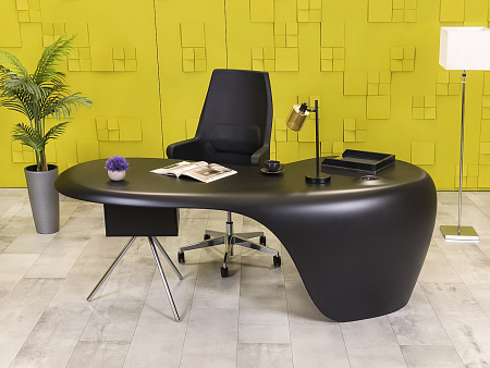 Стол для руководителя UNO DellaRovere 2200x1050 Пластик Чёрный Импорт