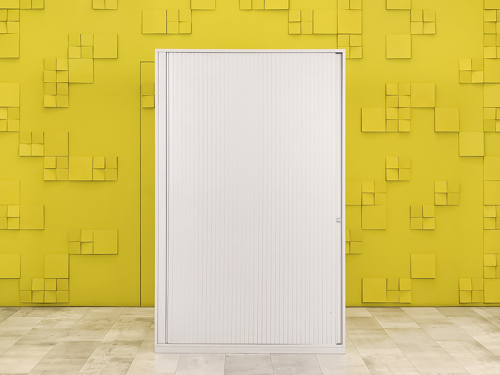 Шкаф для документов офисный  Steelcase ЛДСП Серый Франция  ШД1ДС2-27046