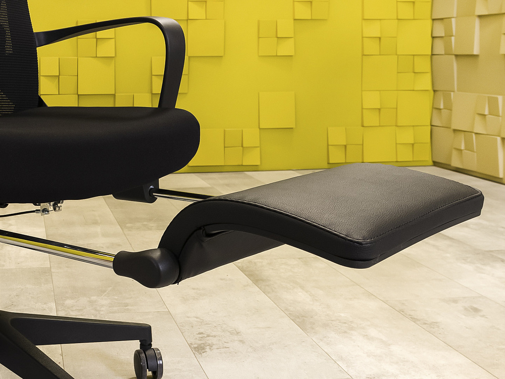 Офисное кресло руководителя на колесах Сетка Чёрный Импорт_КРТЧ6-271023