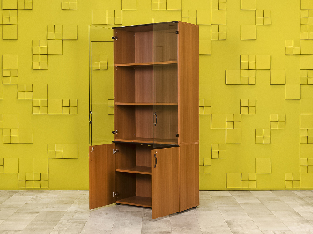 Шкаф для документов офисный ЛДСП Орех  ШДКХ-10046