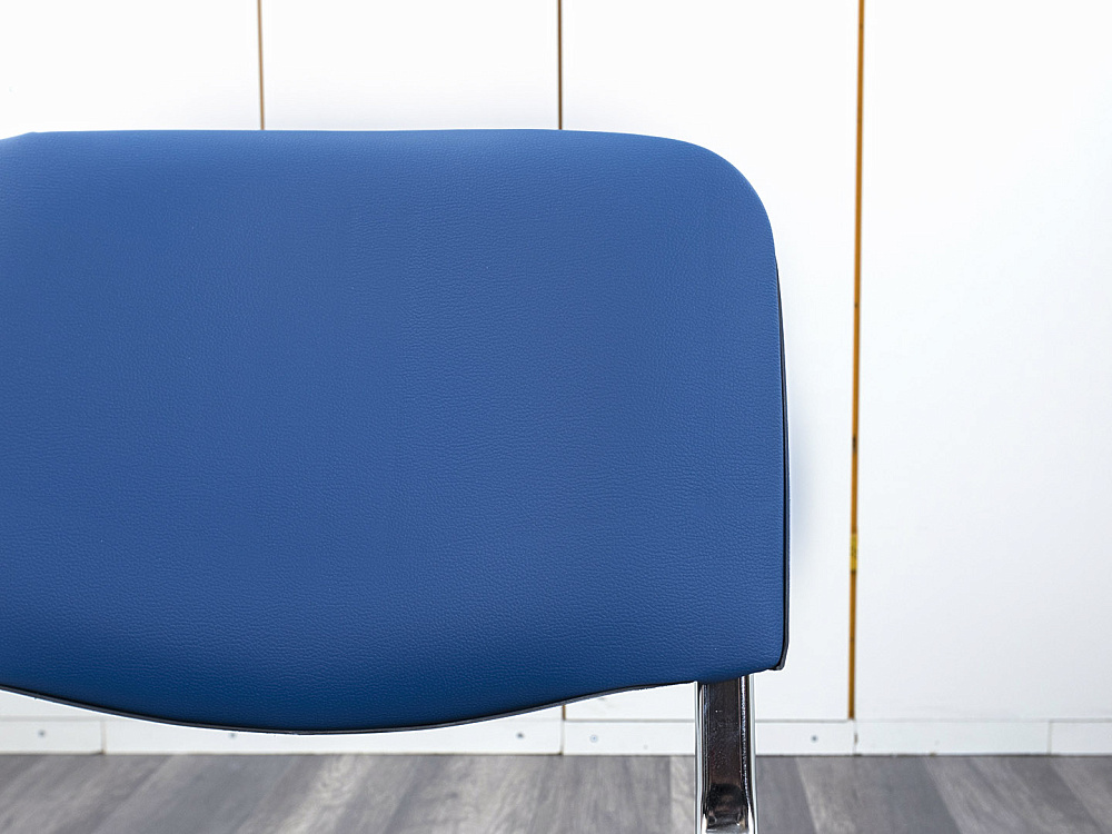 Офисный стул  Кожзам/хром Синий ИЗО  (ИЗОН(нкх))