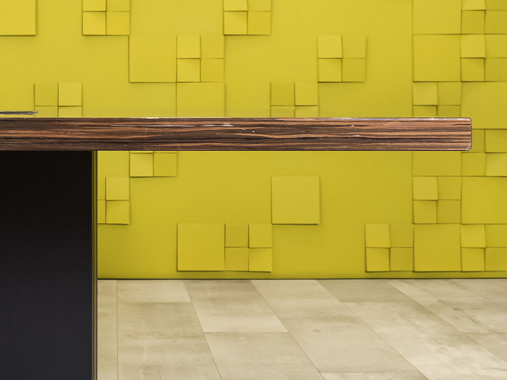 Офисный стол для переговоров Ego 2200x1200x750 Шпон Зебрано Италия_СГПЗ-271123