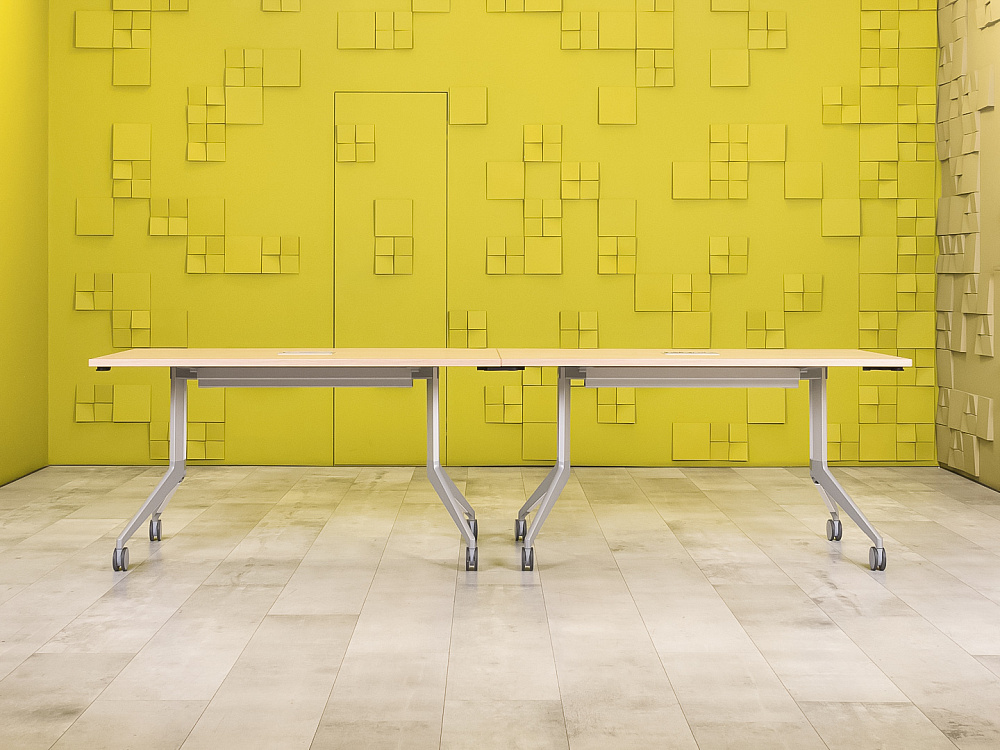 Офисный стол прямой HAWORTH ЛДСП Зебрано Германия  СППЗ-29105