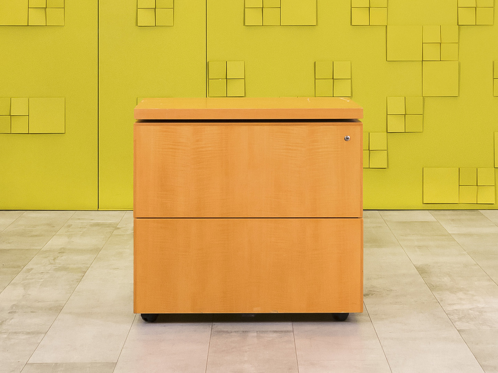 Офисная тумба для оргтехники 800x600x750 ЛДСП Ольха Выдвижные ящики Импорт_ТО2ЯЛ-200923