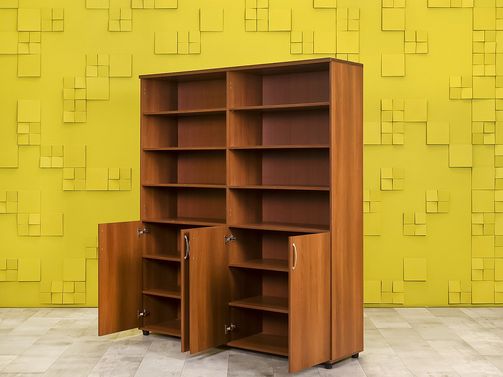 Шкаф для документов офисный ЛДСП Вишня  ШДКШ-30036