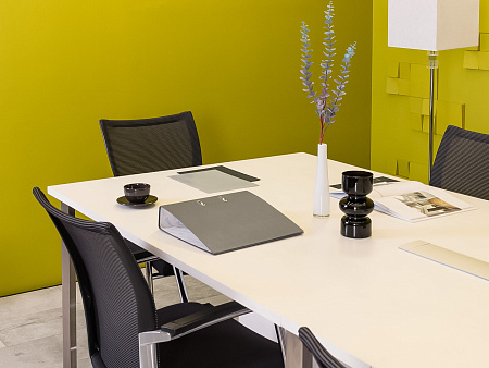 Офисный стол для переговоров LAS 2800x1180x750 ЛДСП Белый Италия_СГПБ-270424