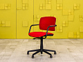 Офисное кресло для персонала на колесах Sitland Ткань Красный Италия_КПТК-261023