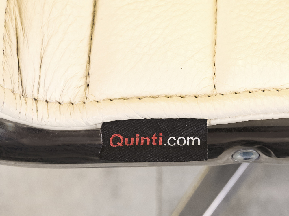 Офисное кресло для персонала на колесах Quinti Кожа Бежевый Италия  КПКБ-04026