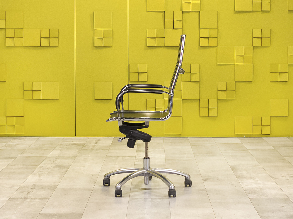 Офисное кресло руководителя на колесах Sitland Экокожа Чёрный Италия_КРКЧ-120924